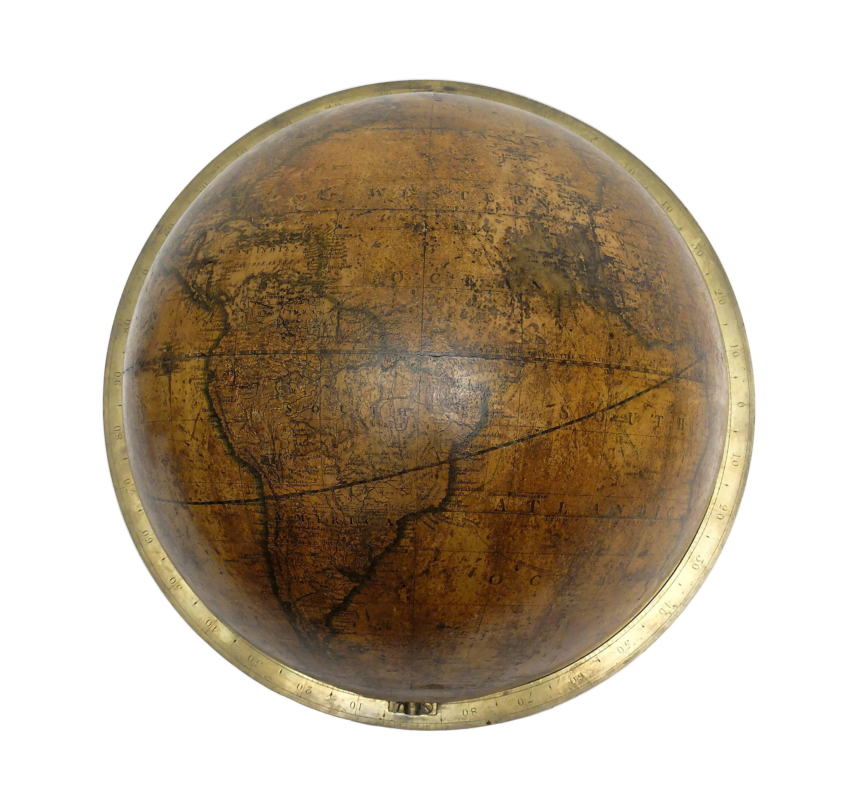 An important English terrestrial globe, signed Cary, London. 3