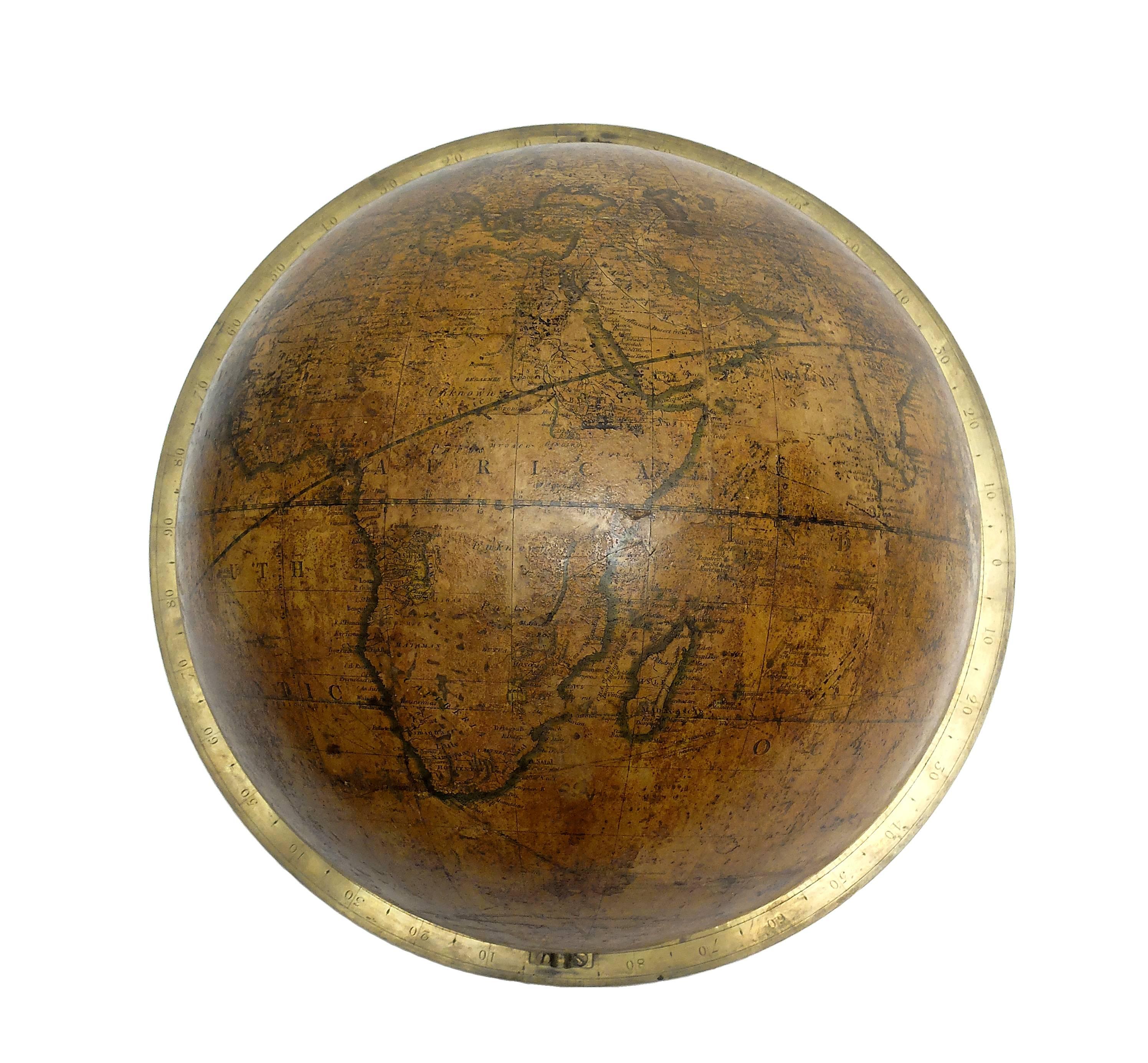 An important English terrestrial globe, signed Cary, London. 4