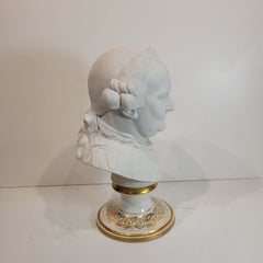Important Fürstenberg Biscuit Portrait Bust of Carl Wilhelm Ferdinand