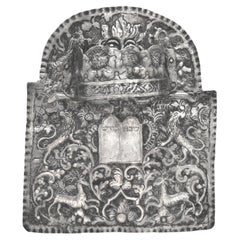 Important bouclier de Torah en argent de Catalogne (Tas), 18e siècle