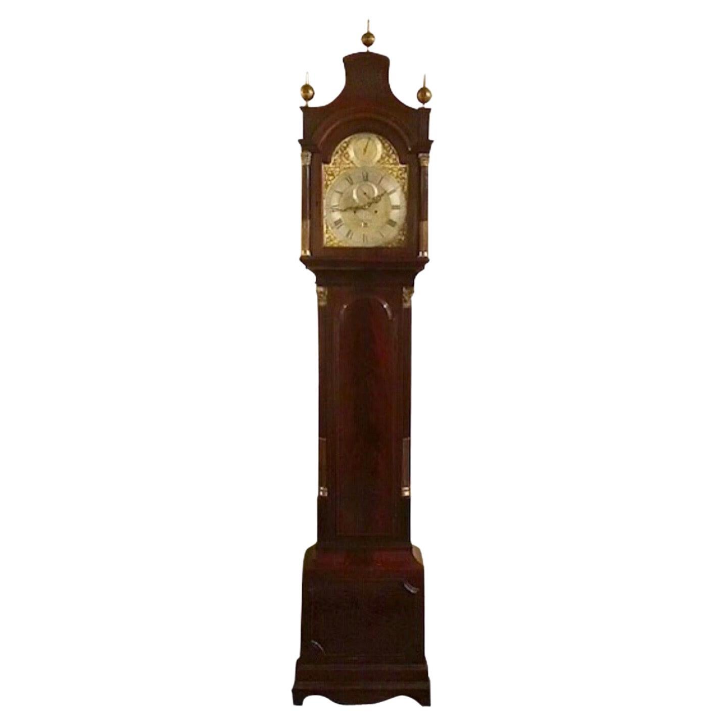 Important George III Mahogany Longcase Clock, Thomas Mudge, London Circa 1765 For Sale