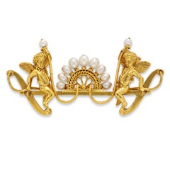 Important Giuliano Gold and Pearl Brooch