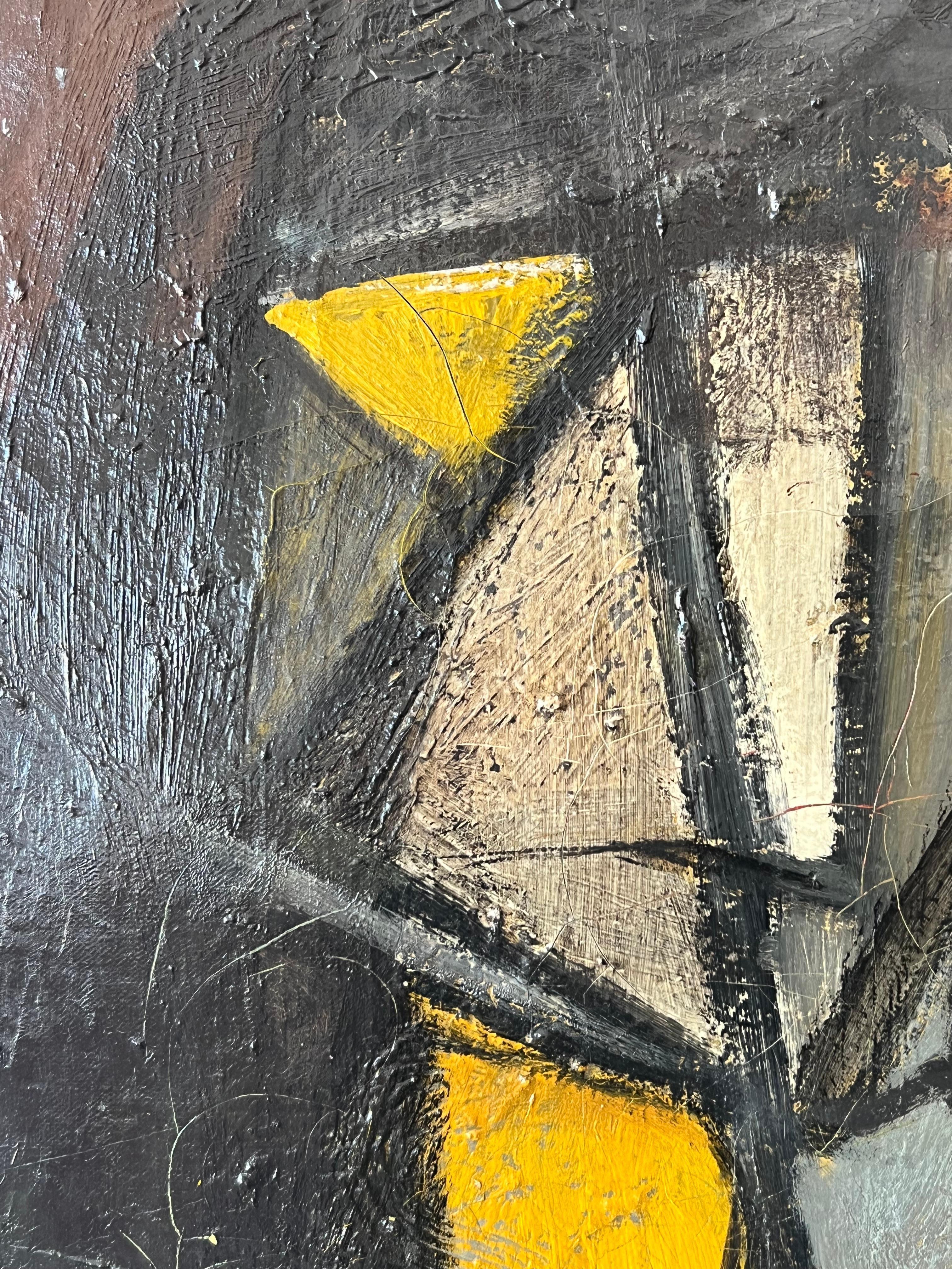 Ein bedeutendes modernistisches Gemälde der Hilda Altschule, 1950 im Angebot 5