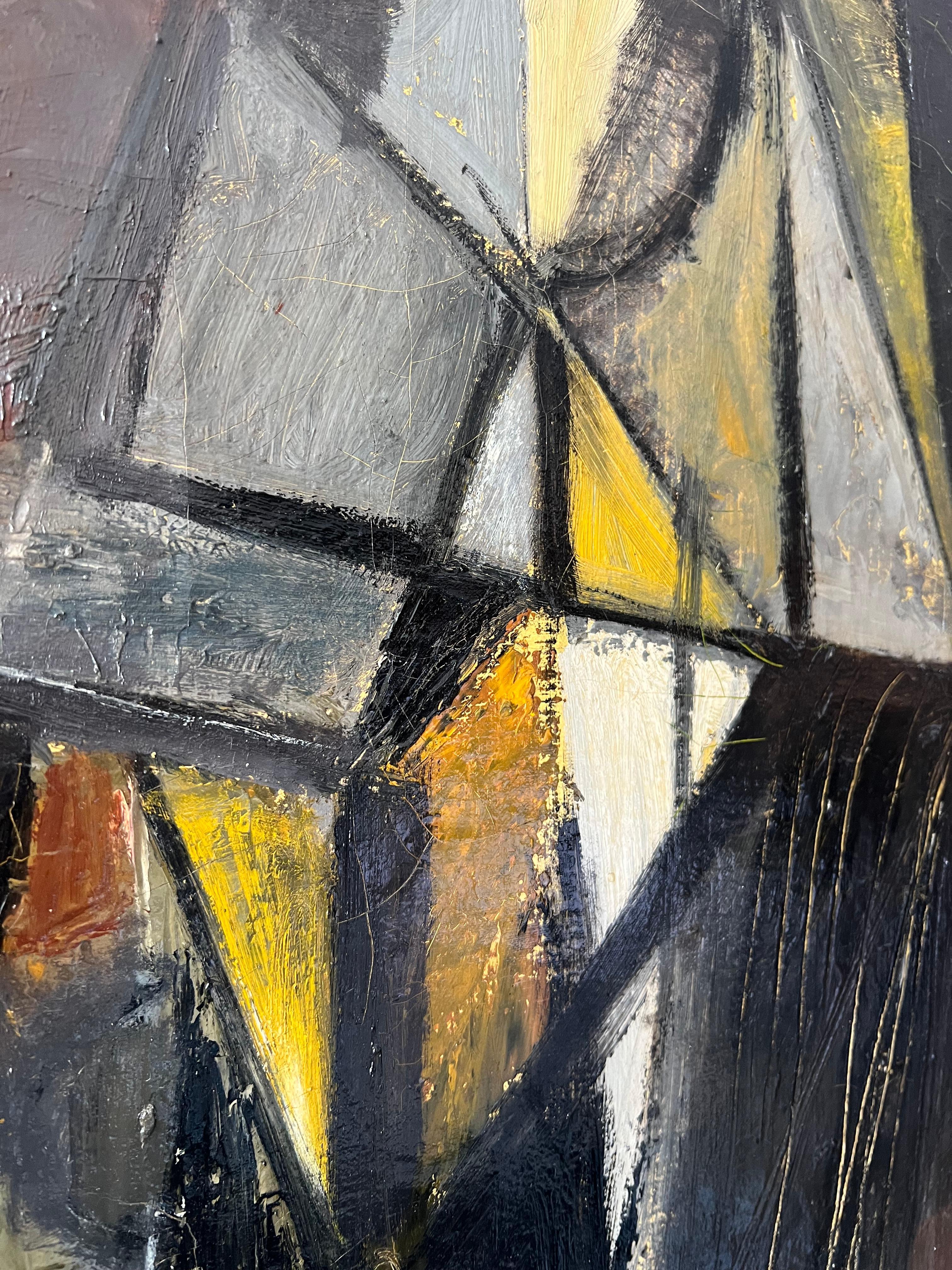 Ein bedeutendes modernistisches Gemälde der Hilda Altschule, 1950 (Leinwand) im Angebot