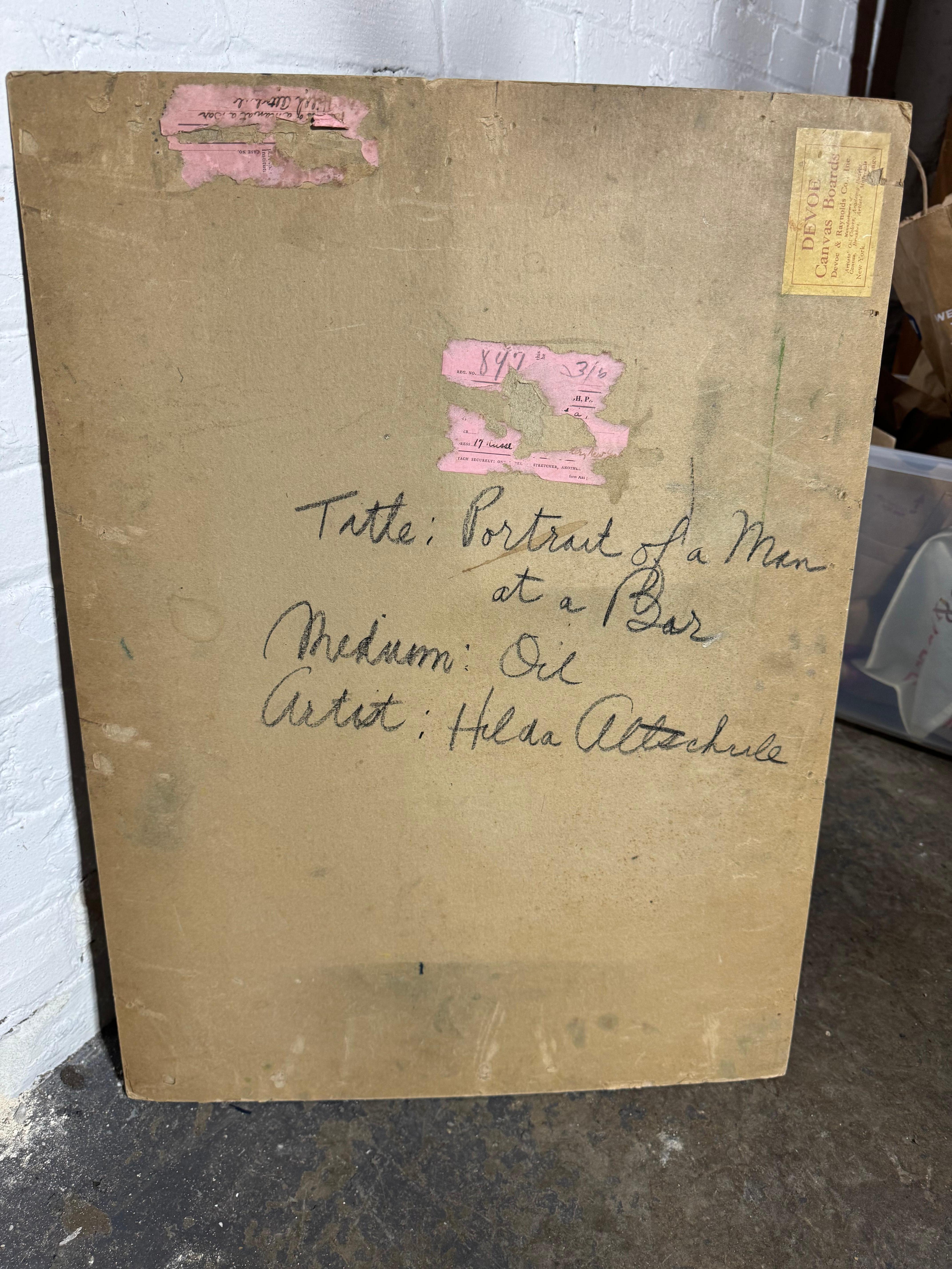 Un importante cuadro modernista de Hilda Altschule c. Años 40 / 50 Pintado a mano en venta
