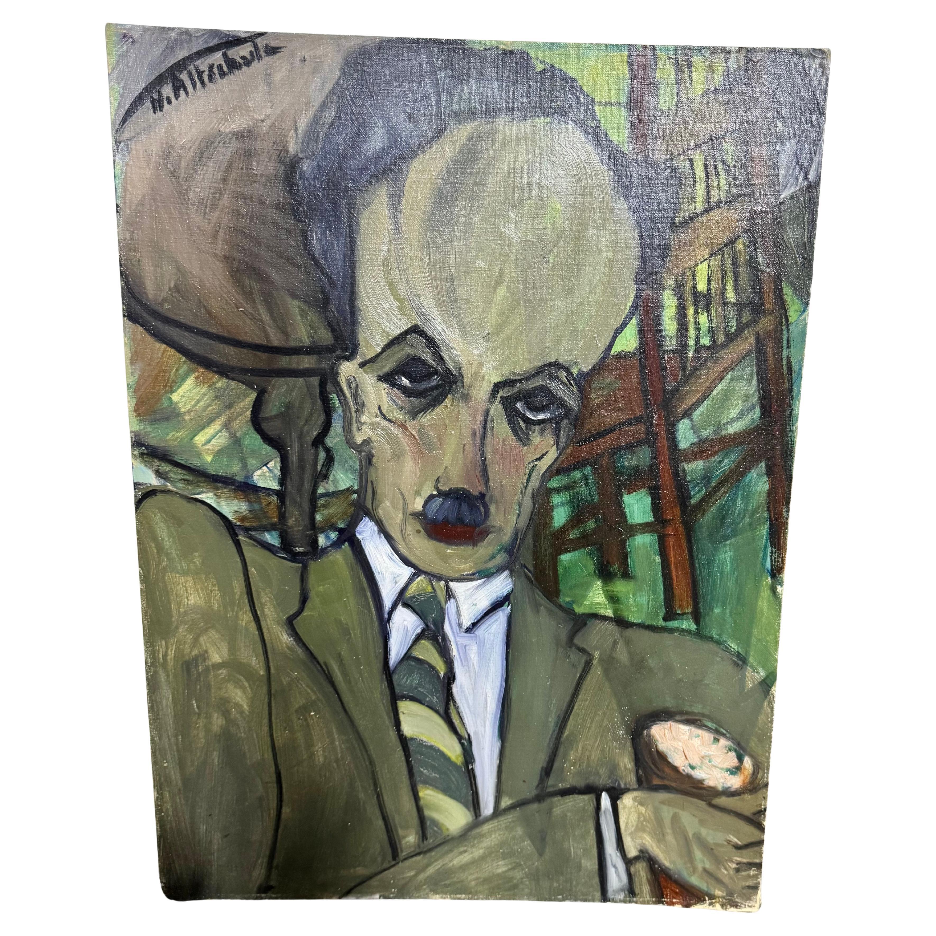 An Important Modernist Painting By Hilda Altschule c. 1940s / 1950s