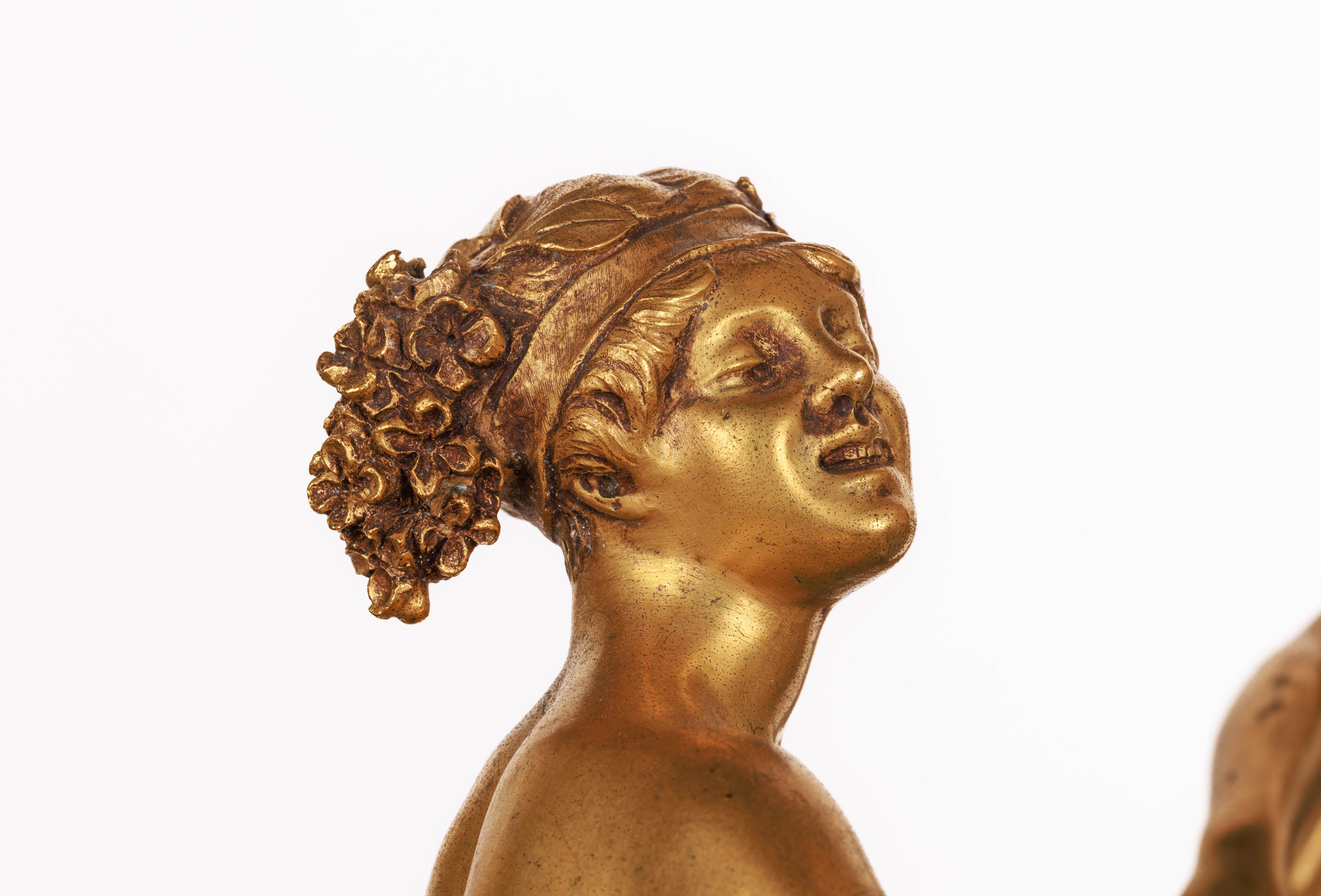 Important vase monumental en céramique Art Nouveau monté en bronze doré « Exhibition »  en vente 11