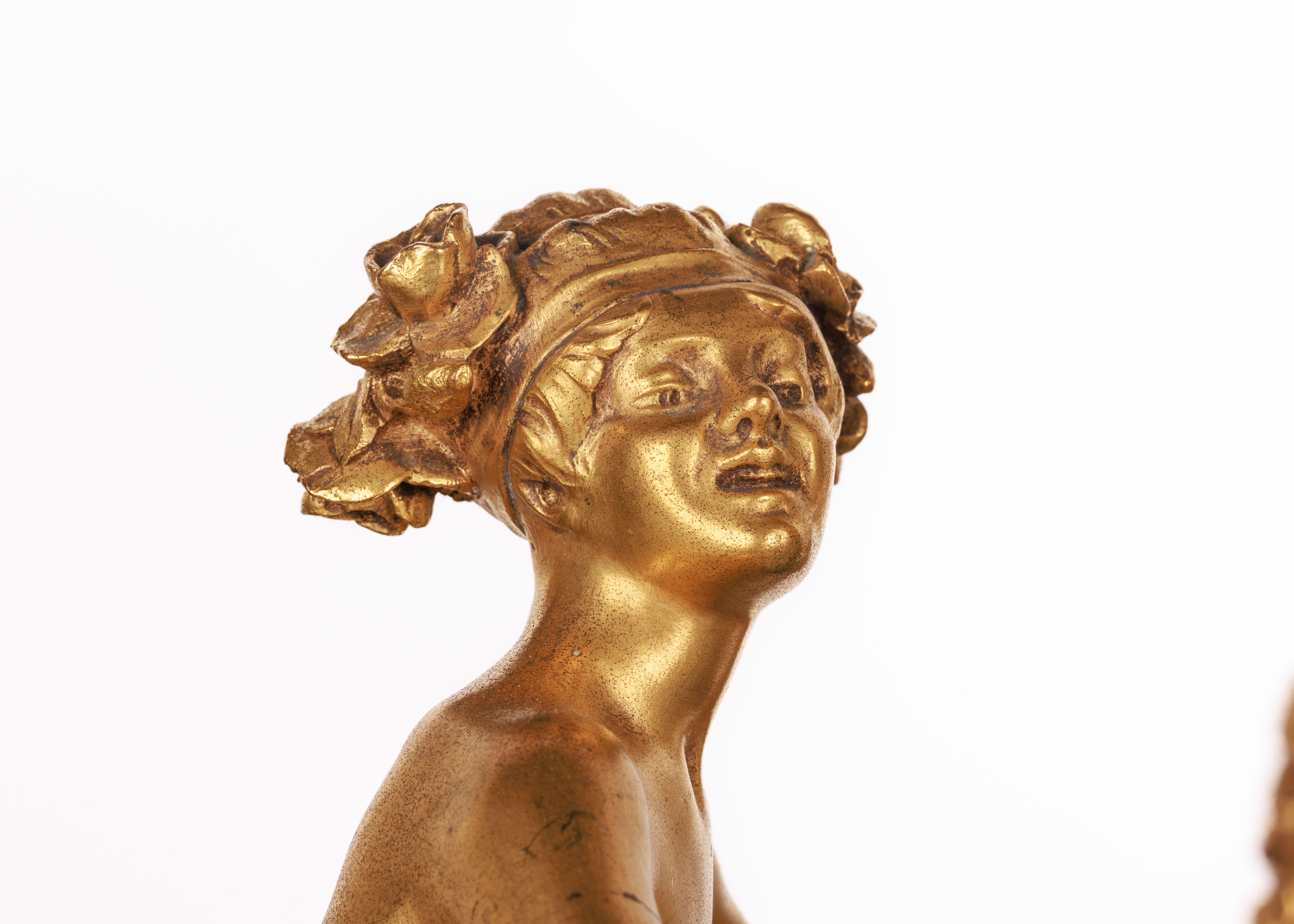 Important vase monumental en céramique Art Nouveau monté en bronze doré « Exhibition »  en vente 12