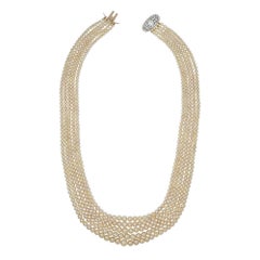 Important Natural Pearl and Diamond Necklace