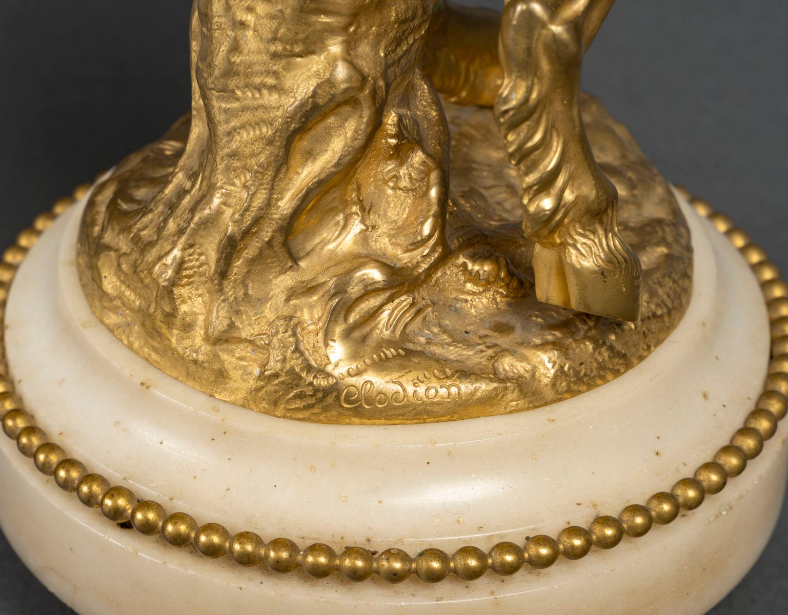 Importante pareja de candelabros con bebés del siglo XIX, época Napoleón III en venta 1
