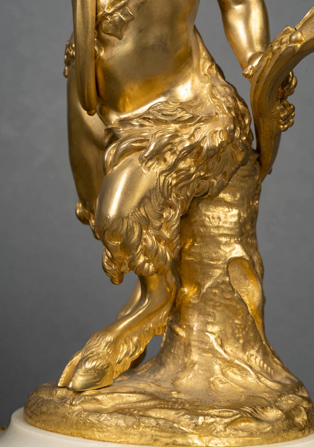 Importante pareja de candelabros con bebés del siglo XIX, época Napoleón III en venta 2