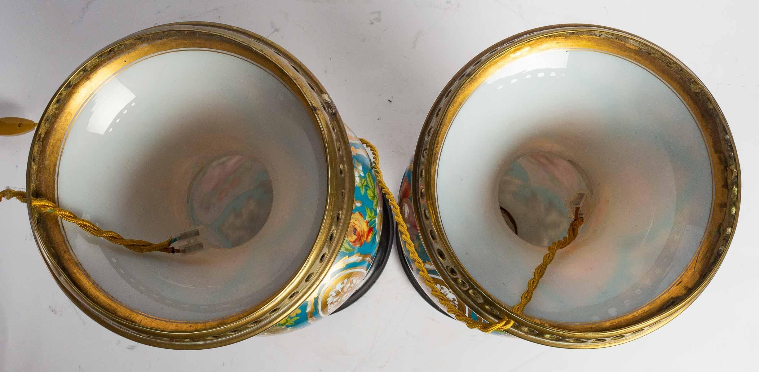 Napoleon III Important Pair of Baccarat Opaline Vases