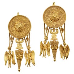 An important pair of gold Hellenistic earrings