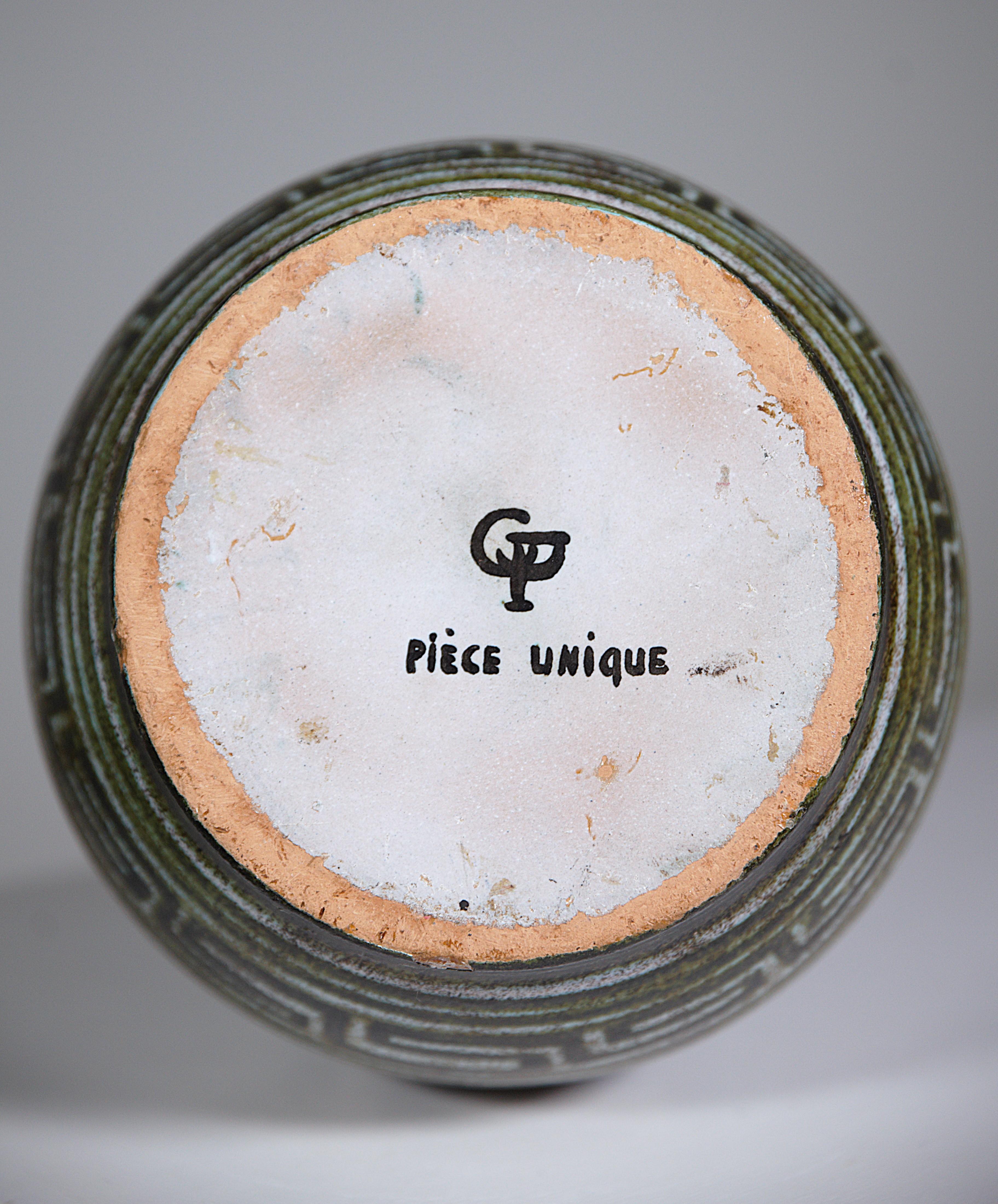Ceramica Un importante vaso primitivo in ceramica di La Grange aux Potiers Francia anni '60 in vendita