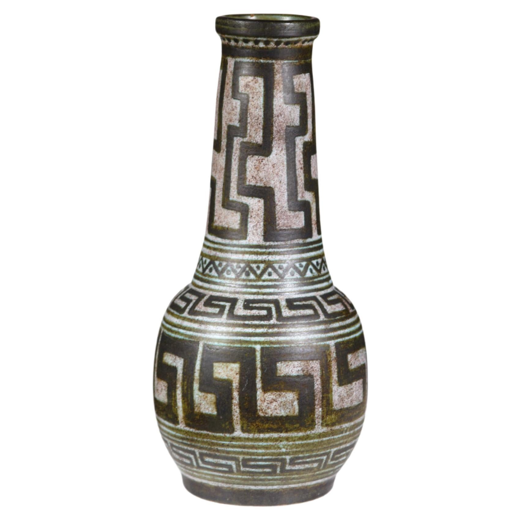 An Important Primitive Ceramic Vase by La Grange aux Potiers France 1960s For Sale