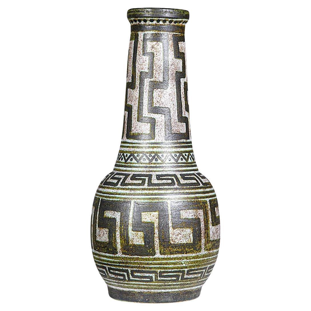 An Important Primitive Ceramic Vase by La Grange aux Potiers France 1960s