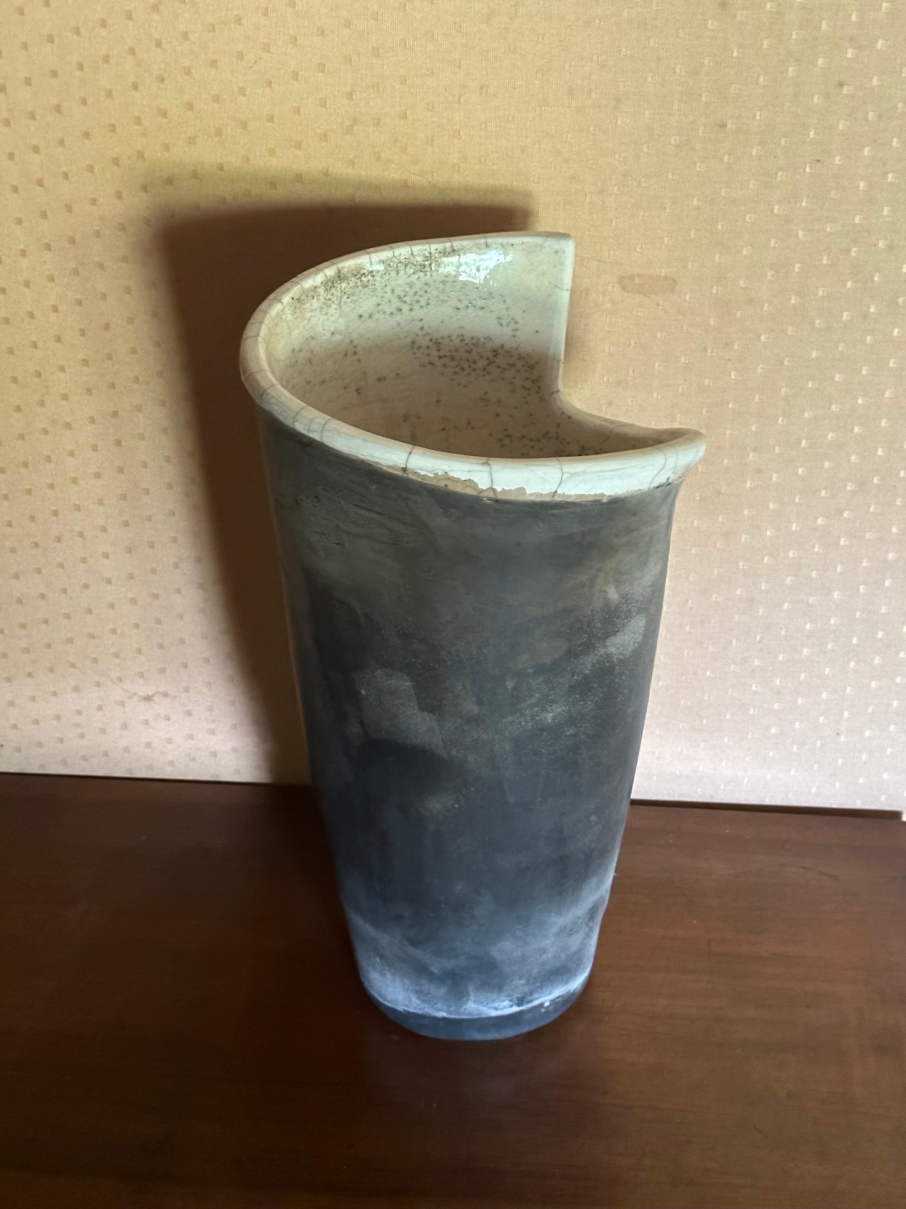 Modern An important raku vase For Sale