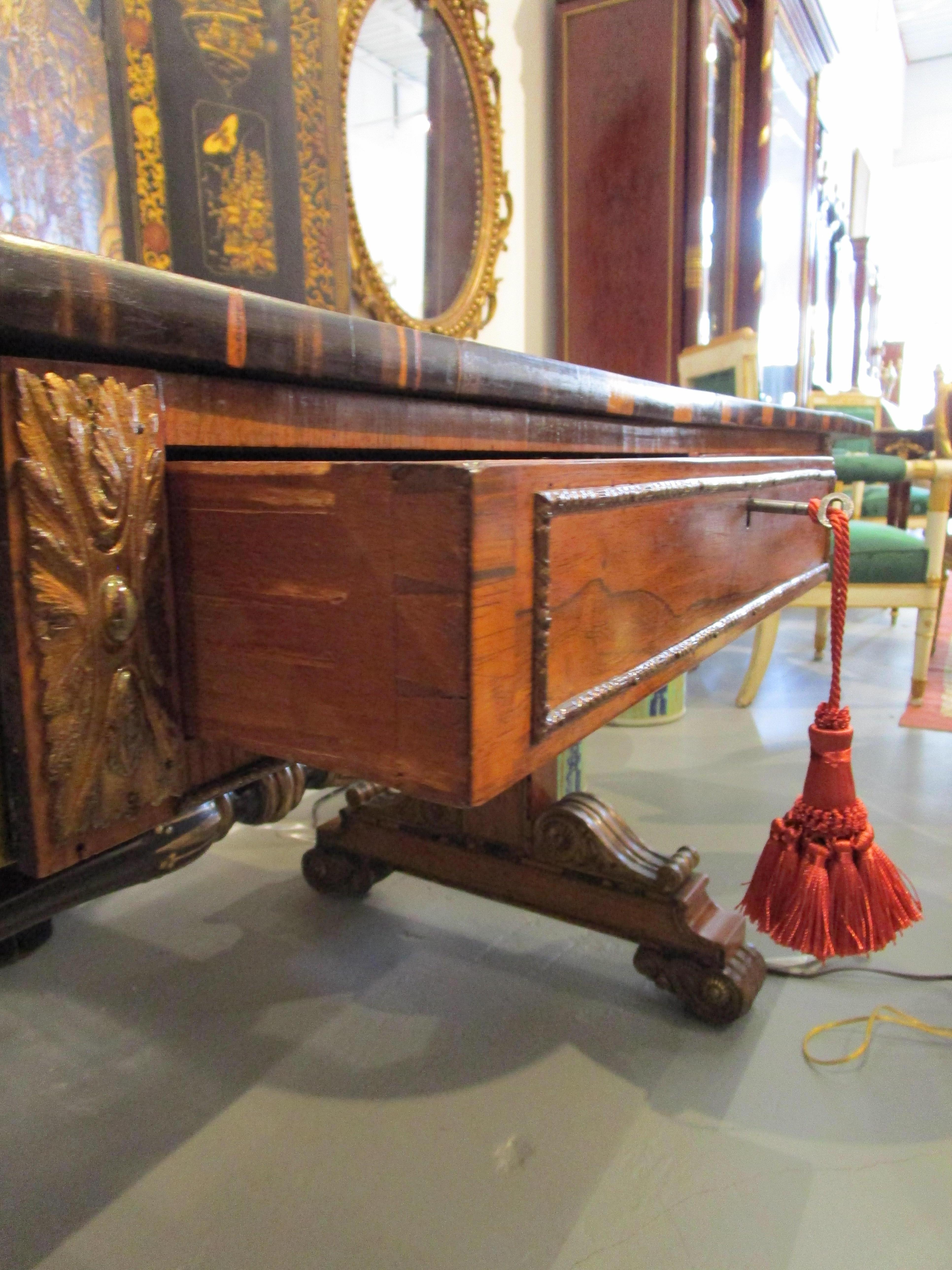 Important Regency Sofa Table by George Smith, Gillows London, Exotic Woods For Sale 3