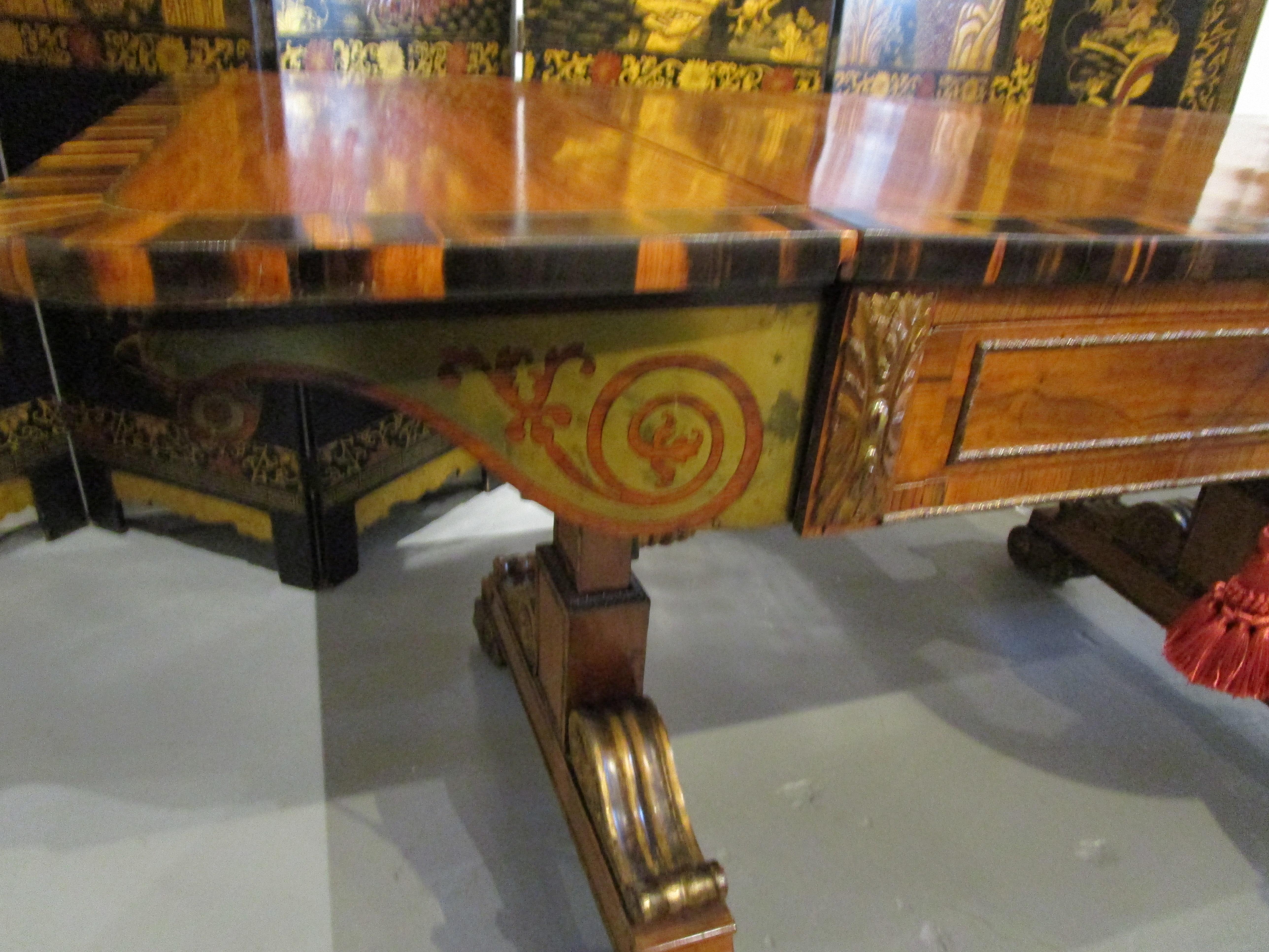 Une importante table de canapé Regency de George Smith . Gillows Londres. Bois exotiques en vente 1
