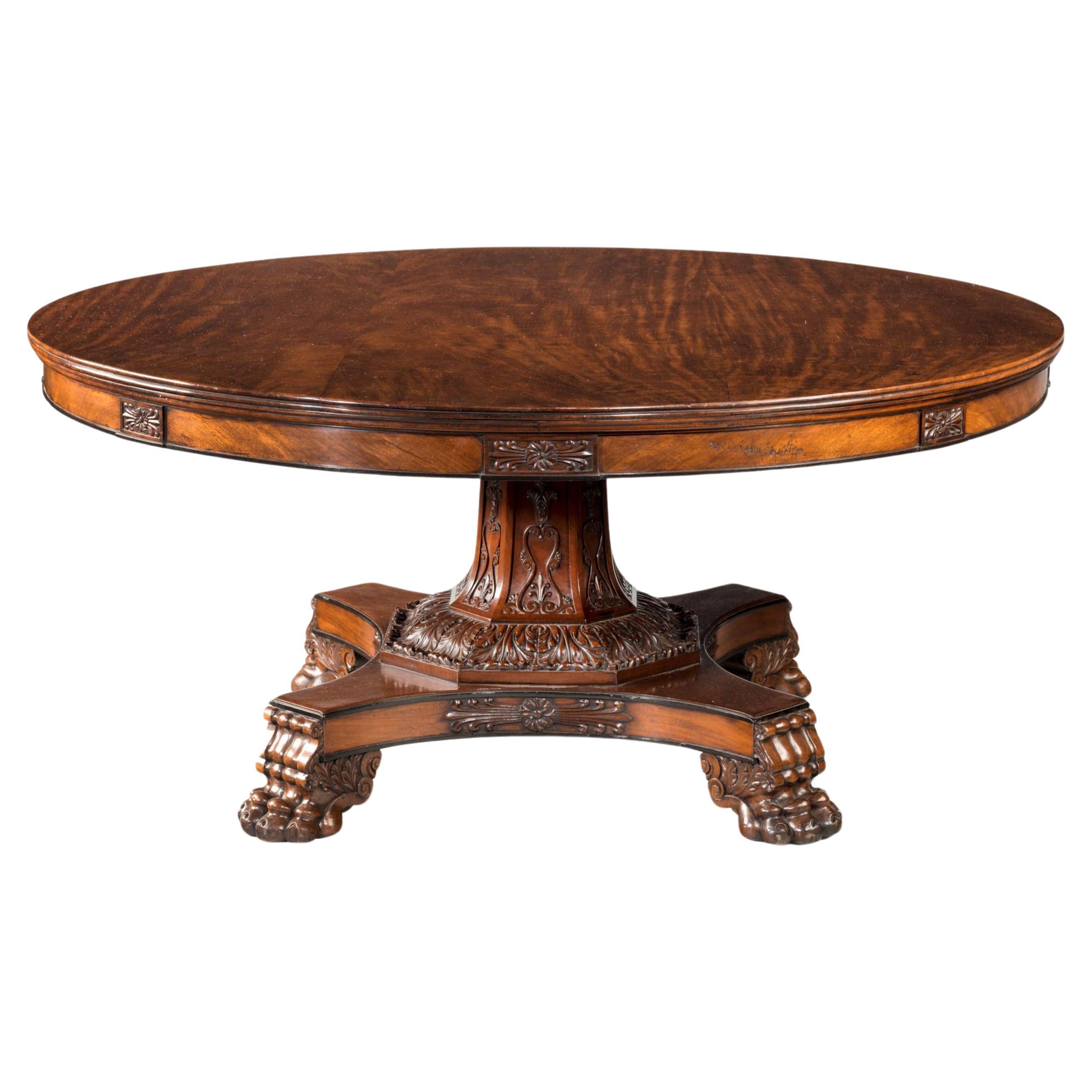 An Important Scottish Regency Mahogany Centre Table For Sale