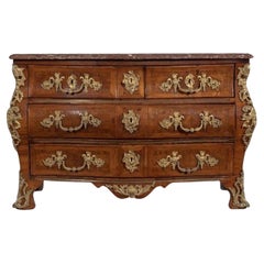 Antique An Important Serpentine Fronted Tombeau Shaped Kingwood Commode, 18th Century