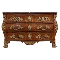 Antique An Important Serpentine Fronted Tombeau Shaped Kingwood Commode, 18th Century