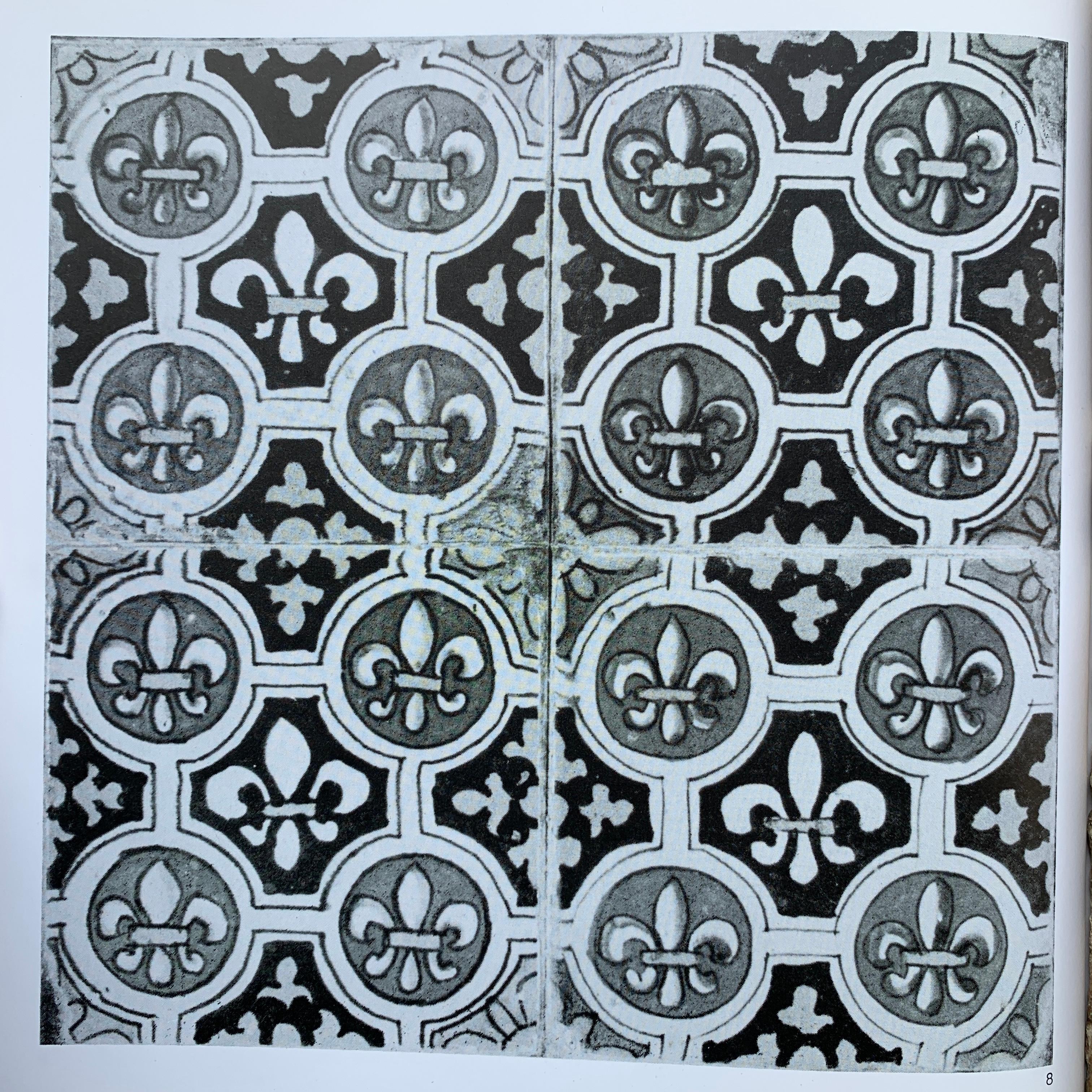 Important ensemble de 15 carreaux de Delft néerlandais avec motif de fleur de lis, 17ème siècle 1