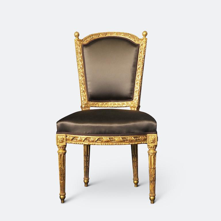 Set of Four Louis XVI Gilt Chairs, Circa 1780 For Sale 9