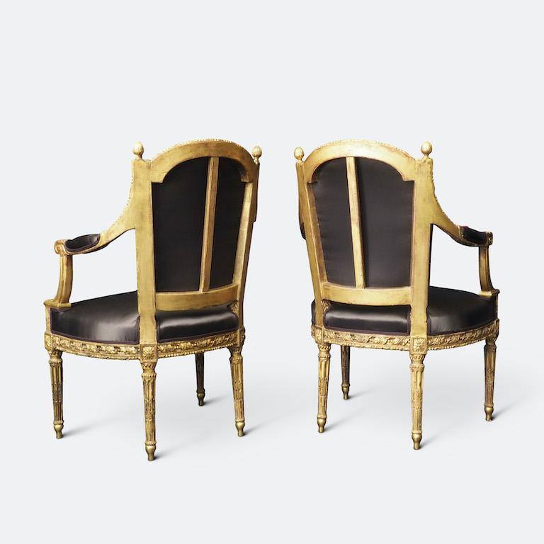 Set of Four Louis XVI Gilt Chairs, Circa 1780 In Good Condition For Sale In London, GB