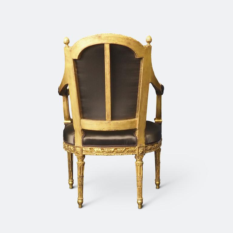 Set of Four Louis XVI Gilt Chairs, Circa 1780 For Sale 2