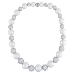 Important South Sea and Diamond Necklace