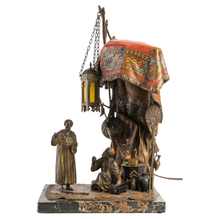 Important Vienna Bronze NightLight For Sale at 1stDibs