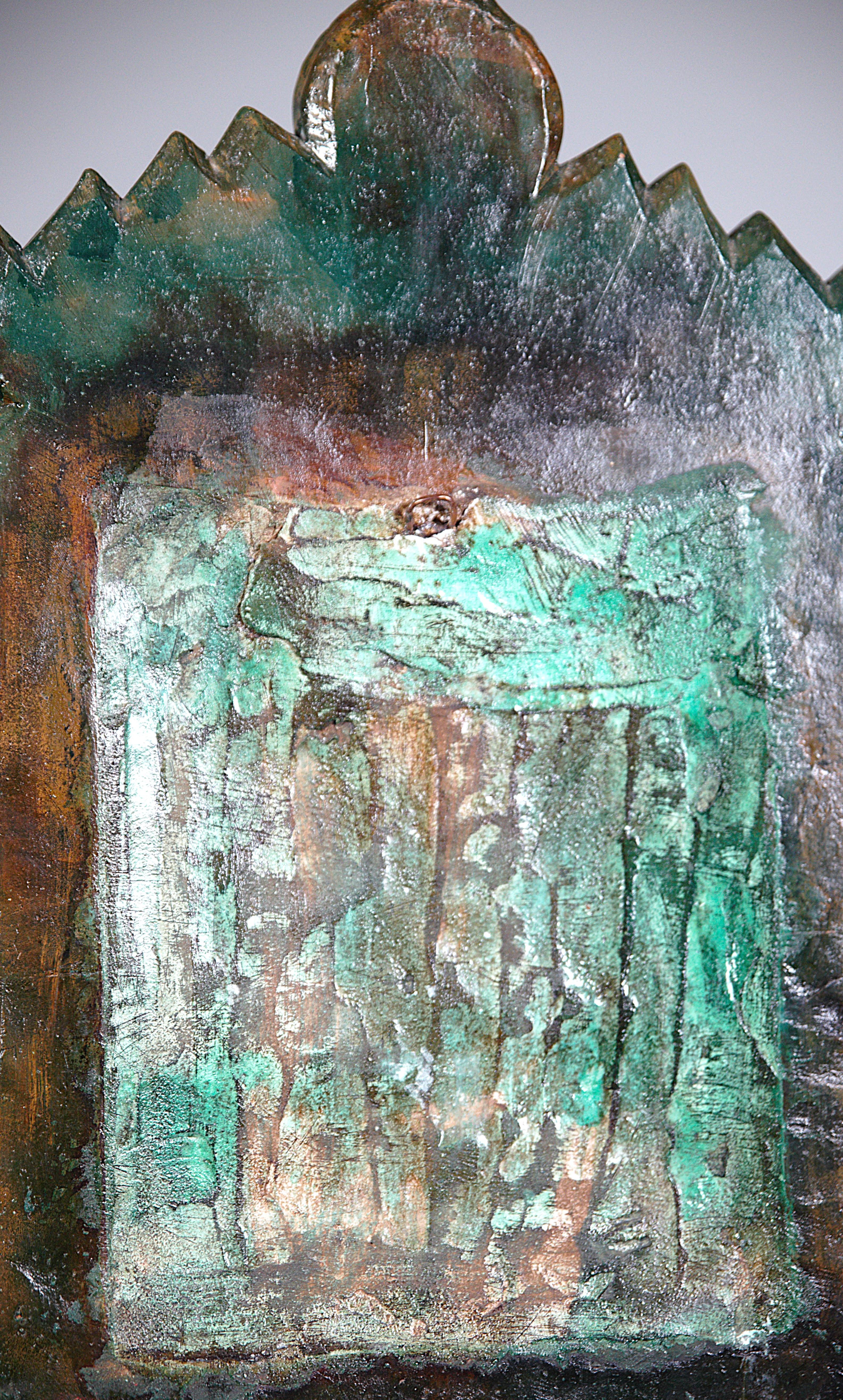 Ceramica Un imponente specchio in ceramica di un artista anonimo Francia anni '70 in vendita