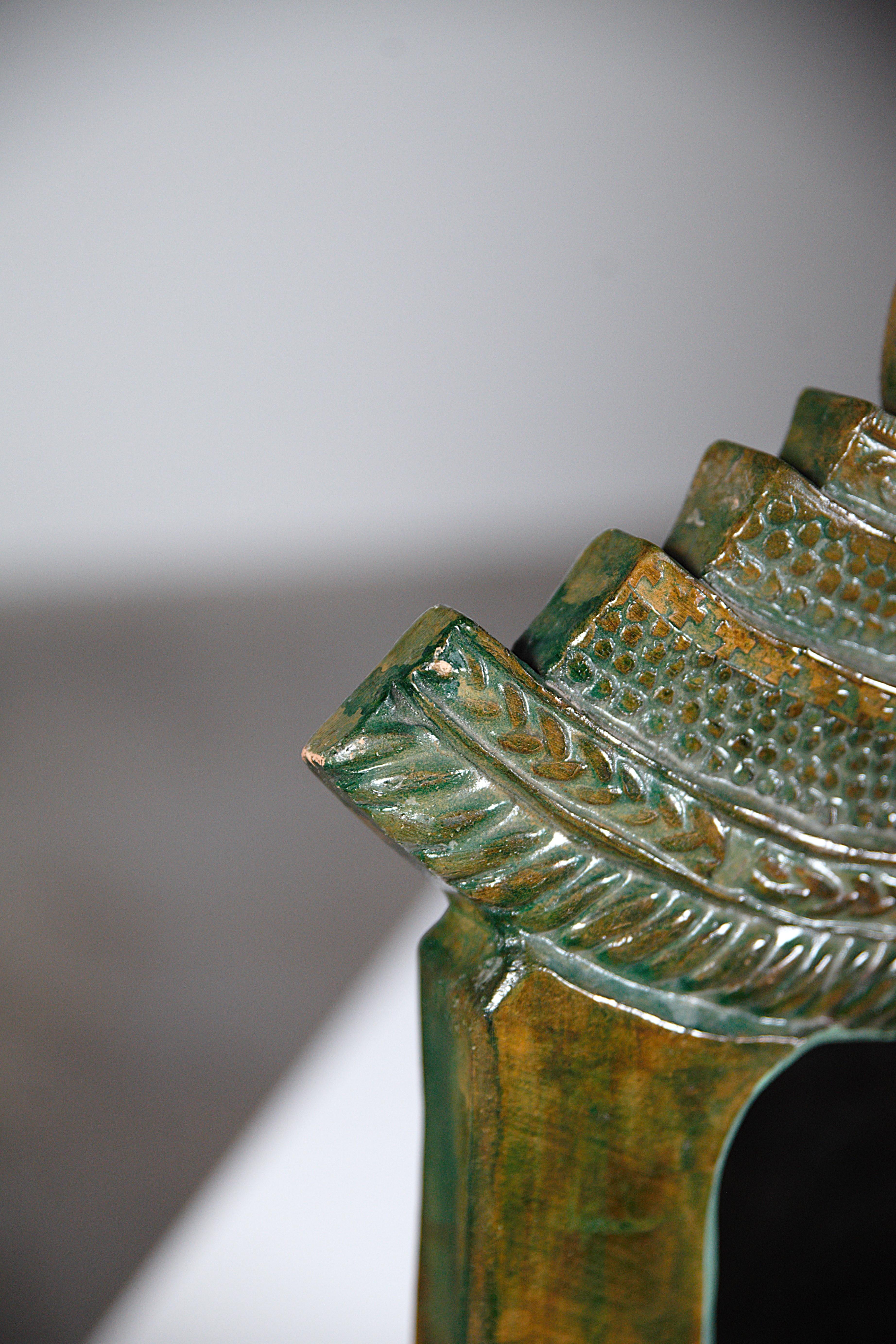 Un imponente specchio in ceramica di un artista anonimo Francia anni '70 in vendita 1
