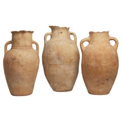 Imposing Group of 3 Ancient Terracotta Jars