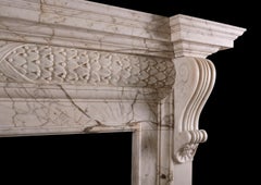 Imposing Period Georgian Fireplace in Calacatta Oro Marble