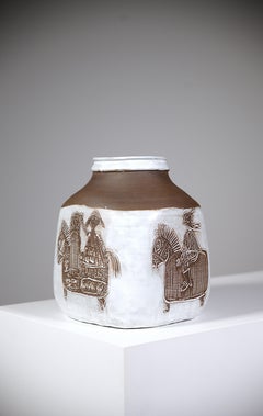 Ein imposante Vase von Albert Thiry Vallauris, Frankreich, 1970er Jahre