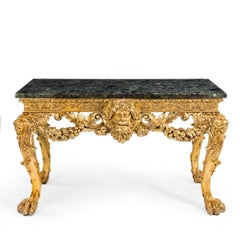 Imposing Victorian Giltwood Console Table in the Manner of William Kent