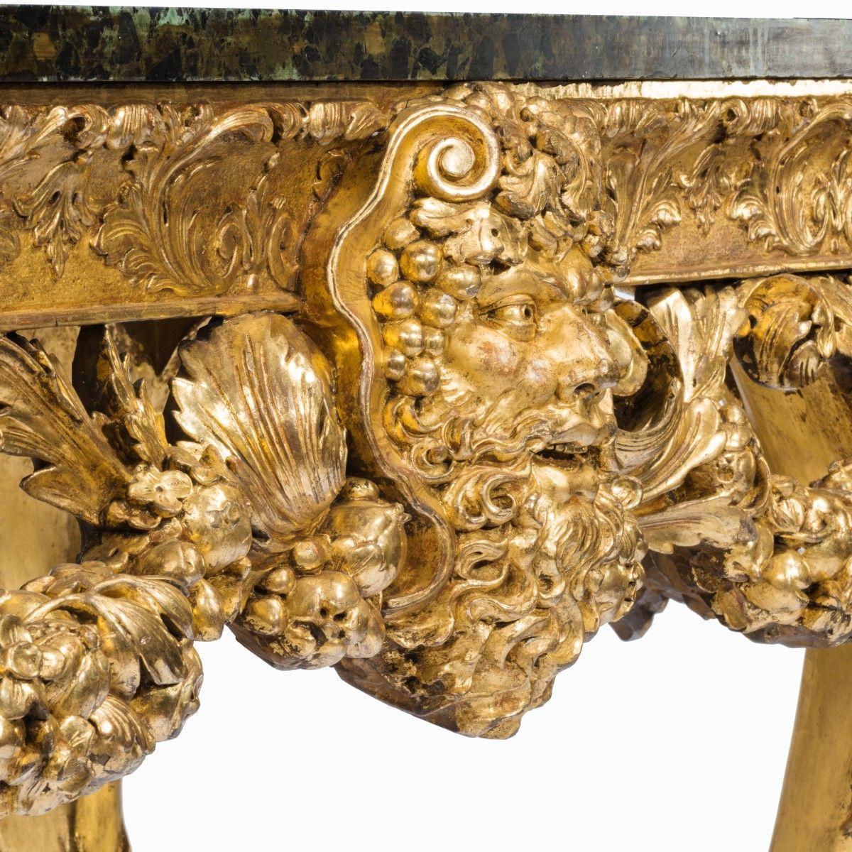 Imposing Victorian Giltwood Console Table in the Manner of William Kent In Good Condition In Lymington, Hampshire