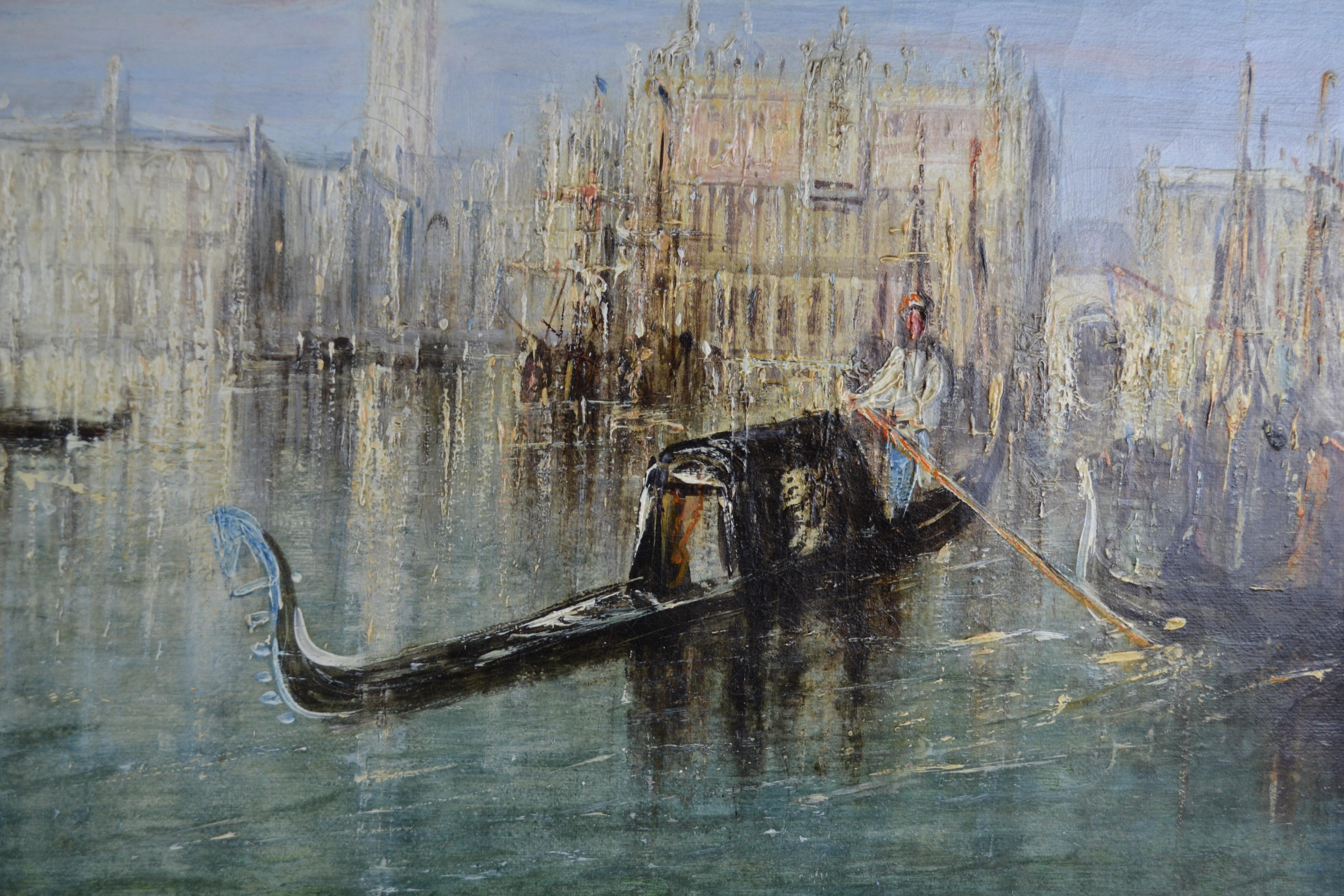 English Impressionist Painting of the Grand Canal in Venice by Francis Moltino For Sale