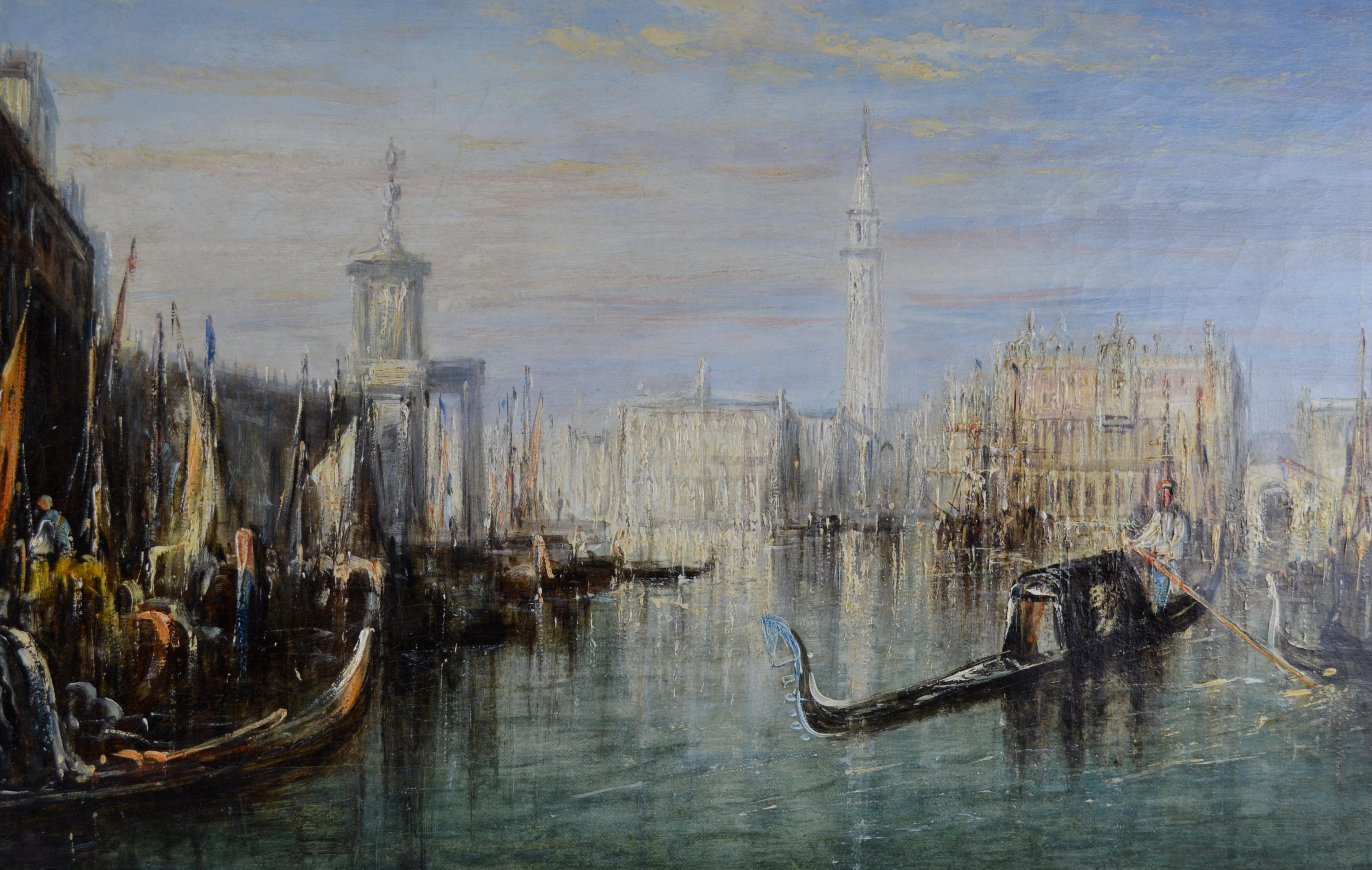 Painted Impressionist Painting of the Grand Canal in Venice by Francis Moltino For Sale