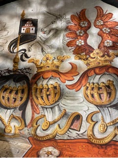 An Impressive 18th Century Painted Parchment Armorial