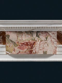 An Impressive 18th Century Palladian Style Fireplace in Statuary & Jasper Marble