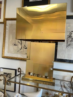 An impressive 1970s brass table lamp with brass shade signed C. Jere