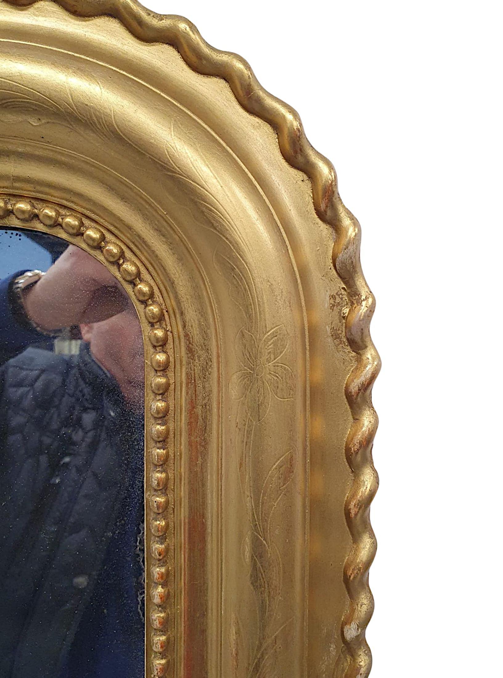 Impressive 19th Century Giltwood Overmantle Mirror In Good Condition For Sale In Dublin, IE