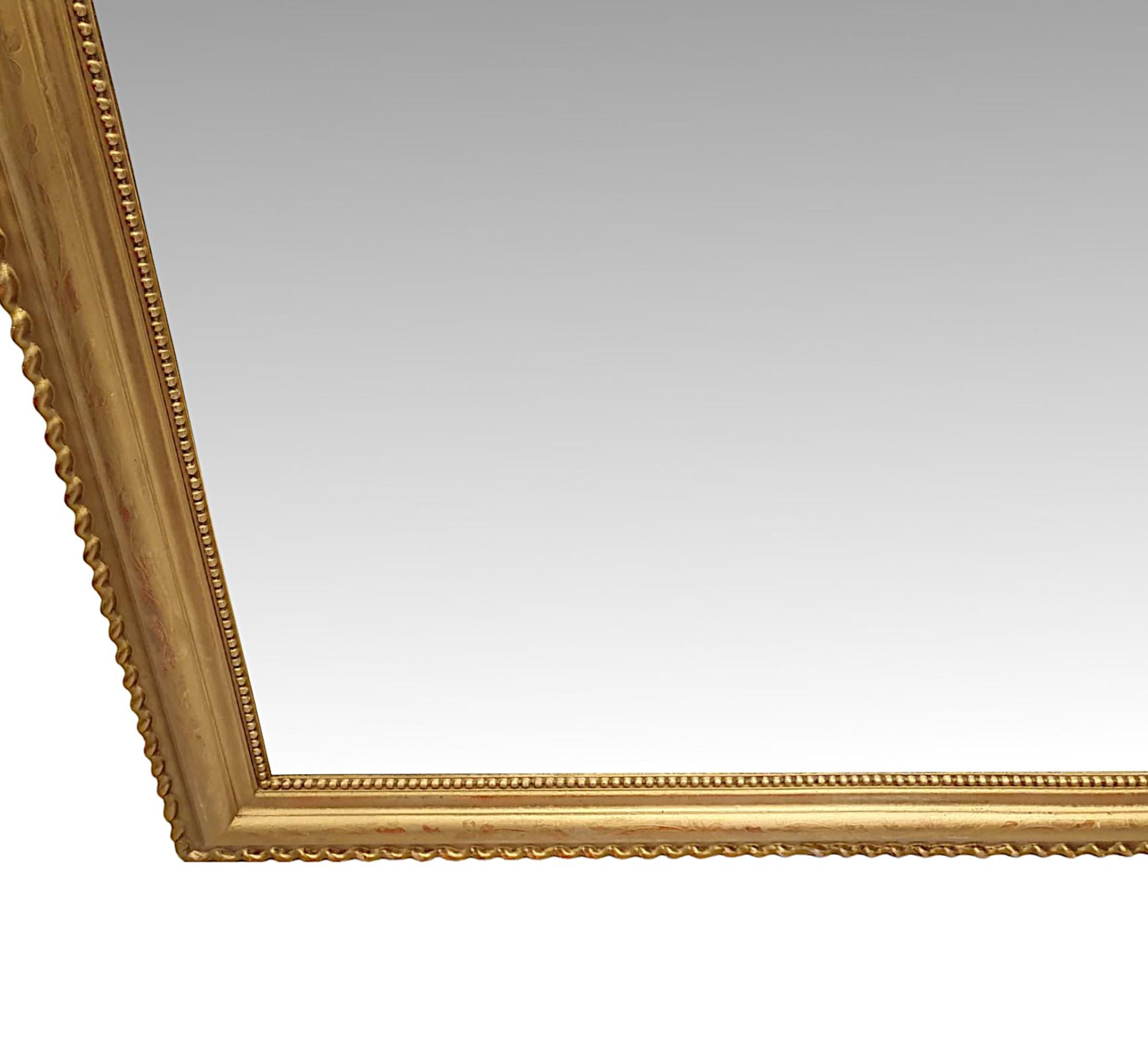Impressive 19th Century Giltwood Overmantle Mirror For Sale 2