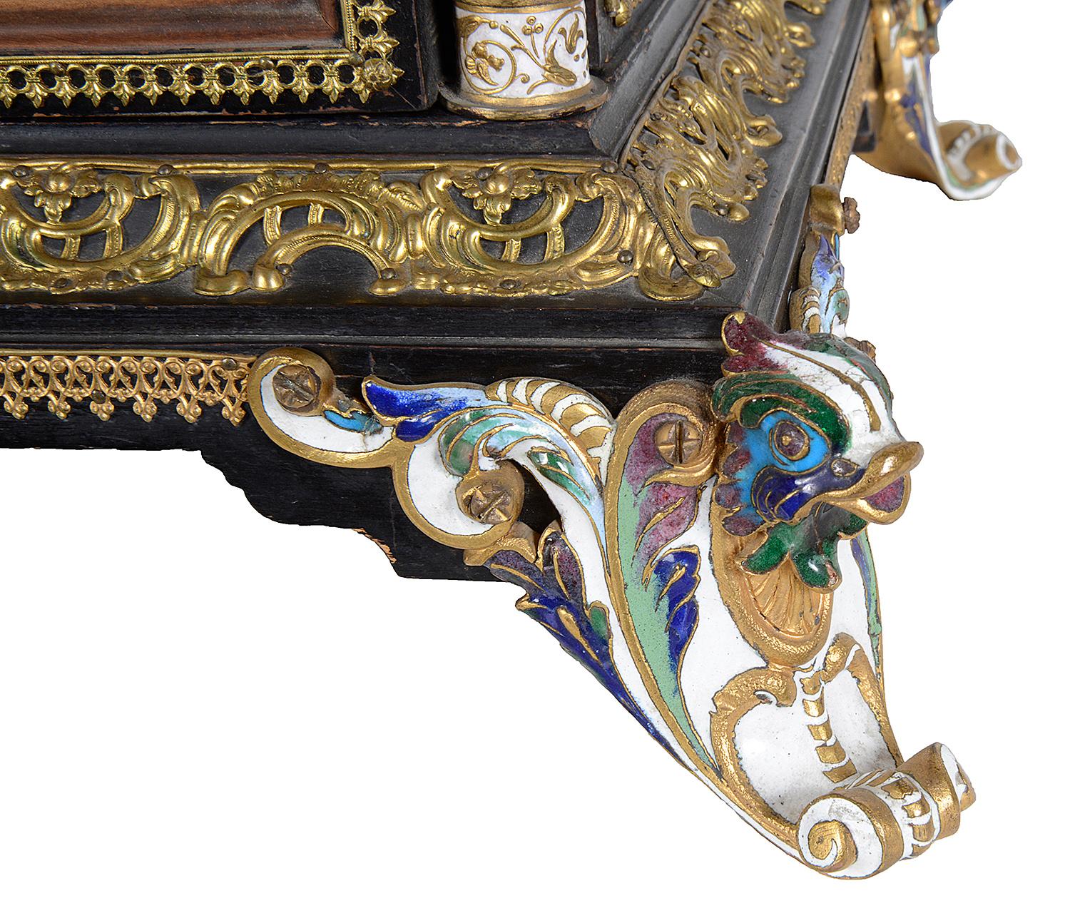 Impressive 19th Century Viennese Enamel Table Cabinet For Sale 8