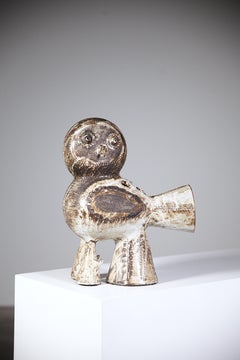 An Impressive Bird Ceramic Scupture by Jacques Pouchain France 1960s
