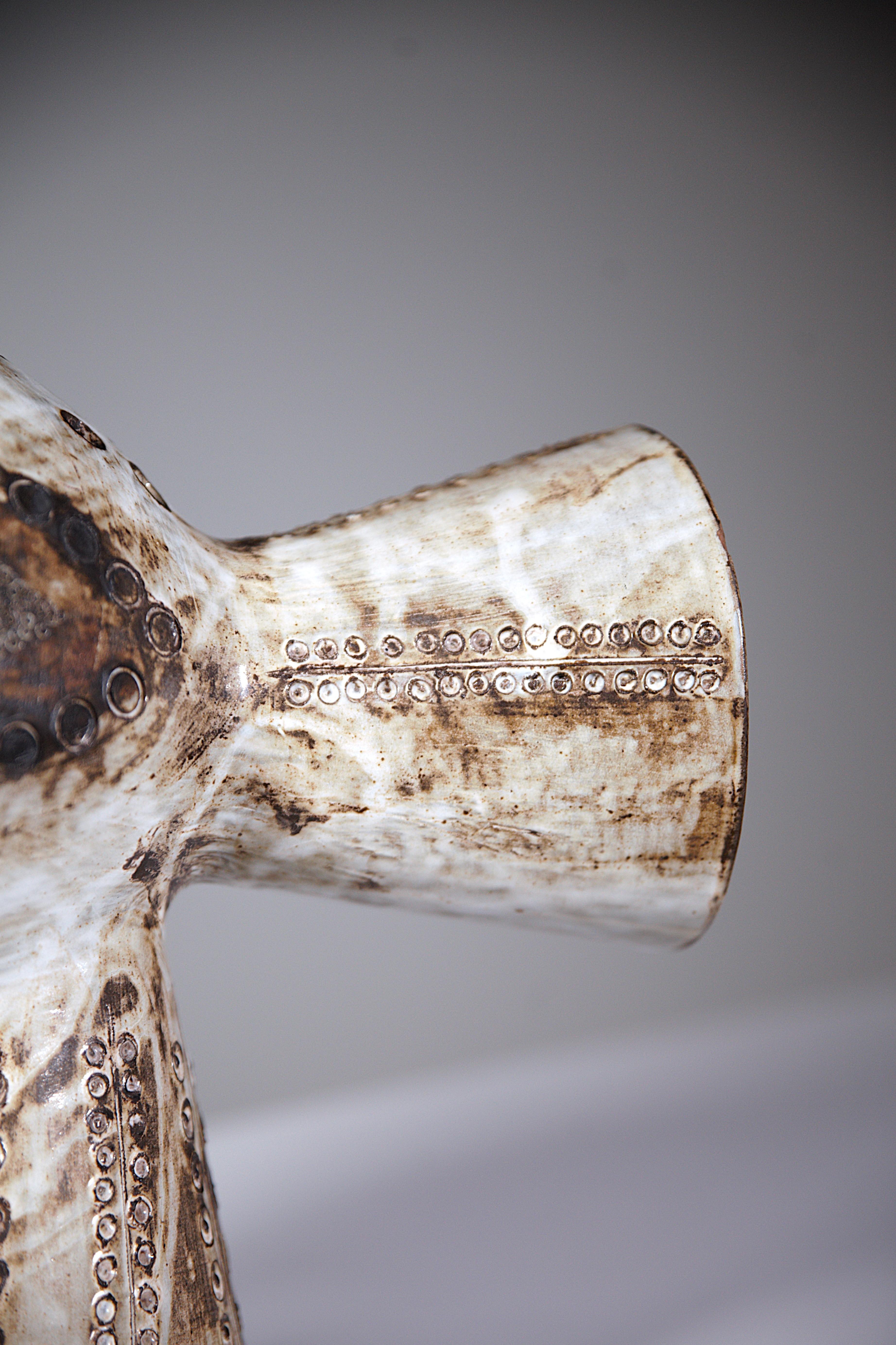An Impressive Bird Ceramic Scupture by Jacques Pouchain France 1960s For Sale 1