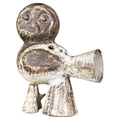 Ein beeindruckendes Vogelskulptur aus Keramik von Jacques Pouchain, Frankreich 1960er Jahre